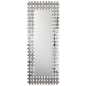 Glamorous wall mirror with modern lattice weave