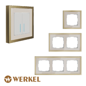 OM Metal frames for sockets and switches Werkel Baguette series (ivory/brass)
