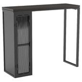 Modern Black Bar Table with Storage