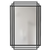 Uttermost Amherst Matte Black Rectangular Wall Mirror