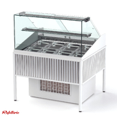 Closed gastronomic refrigerated showcase with shelf (RGM1СS Moon Light Silver series)