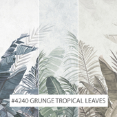 Creativille | Wallpapers | 42405 Grunge Tropical Leaves