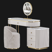 Oboval Modern Makeup Vanity Table by Homary