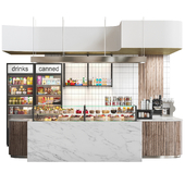 Modern cafe design with desserts 50