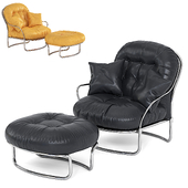 Model 915 leather lounge chair