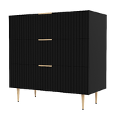 OM chest of drawers TV Cutwood black