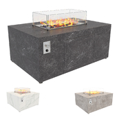 Gas fire pit table cerame 2