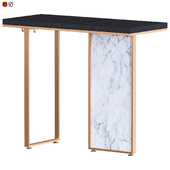 1000mm Modern Rectangular Console Table with Wooden Top Hallway Table