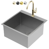 KRAUS Drop In 16 Gauge Stainless Steel Single Bowl Deep Laundry Utility Sink