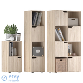 2, 4, 8 Cube Cupboard Shelving Display Shelf Storage Unit Wooden Door Organiser