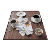 Tray with coffee
