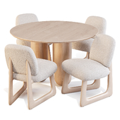 Dining Set: Pietro Franceschini and CB2 (Bling Bling Table and Pula Chairs)