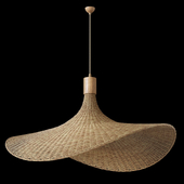Hanging lamp - wicker hat