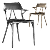 Dining chair Kartell AI metal Philippe Starck