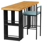 Bar table and bar stool set 3