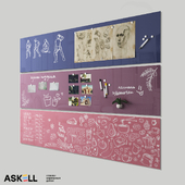 Magnetic whiteboard for office "Askell Long"