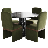 Pirouette table + Rhodes chair