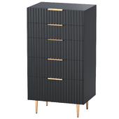 OM chest of drawers Cutwood black