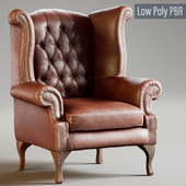 Low Poly Armchair Chesterfield Queen