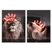 Lion&Rhino posters