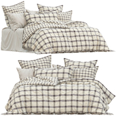 Adairs_Chelsea Check Charcoal Quilt Cover Separates