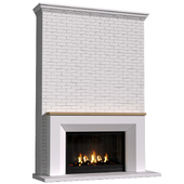 Modern Art Deco stone Fireplace.Decorative contemporary stone wall Fireplace ArtDeco