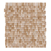 Wooden roof tiles seamless model
