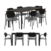 Teulat Table & Char Set - Nicola Table(180cm) & Eclipse Chair