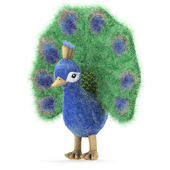 Peacock. Soft toy