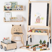 Crate and Barrel Wooden Art Easel ,Toy and Decor for Kids