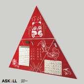 Magnetic whiteboard for office "Askell Triangle"