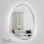 Designer mirror with backlight Mideon Transparent "Darkside" LED OM
