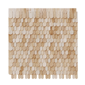 Wooden roof tiles seamless model 7