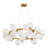 Opal Glass Ball Chandelier Lamp