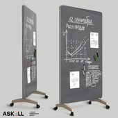 (OM) Mobile magnetic whiteboard "Askell Mobile 2022 Premium"