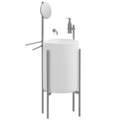 POLI | Washbasin with towel rail By A. e T. Italia