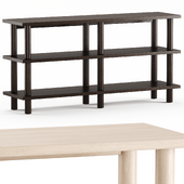 CAYMAN console bookcase table - Pottery Barn