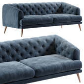 Earl Gray Modern Chesterfield Sofa