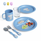 Kids dishes set in 3 colors