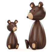 Decorative wooden bears