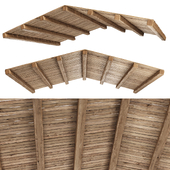 Gable Wooden Ceiling V2 / Деревянный потолок