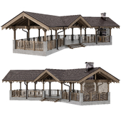 Gazebo with barbecue