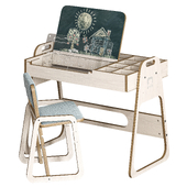 Adjustable Children Art Table and Chair set