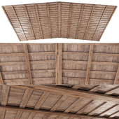 Gable Wooden Ceiling V3 / Деревянный потолок