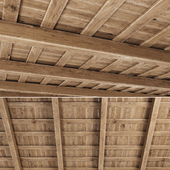 Wooden Ceiling V5 / Прямой деревянный потолок