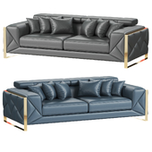 Titan Furnishings Modern Genuine Italian Leather Sofa