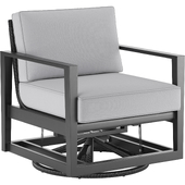 Cayman Swivel Metal Outdoor Lounge Chair