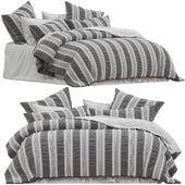Adairs Taylor Grey Tufted Quilt Cover Separates