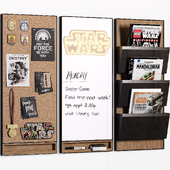 Pottery Barn Star Wars Trenton Corkboard, Whiteboard & File Organizer for Teenagers and Kids