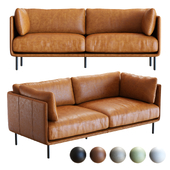 Crate&Barrel Wells Leather Sofa